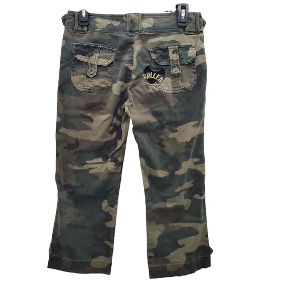 Sullen‎ Girl Junior's Y2K Green Camo Alt Grunge Punk Style Stretch Capris Size 5 - Picture 9 of 9